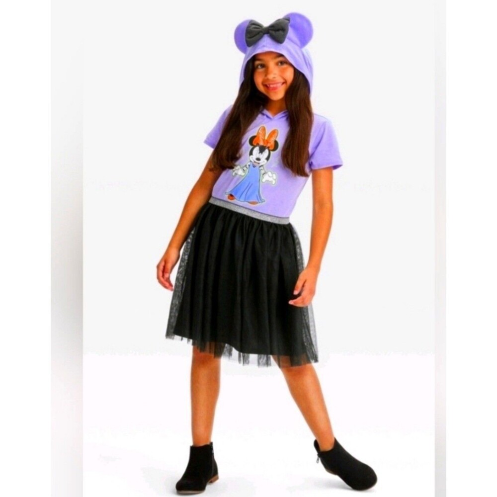 DISNEY GIRLS XS 4-5 MINNIE MOUSE HALLOWEEN DRESS NWT